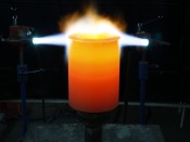 Self-fluxing powder flame spraying